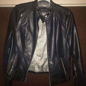 Black leather jacket
